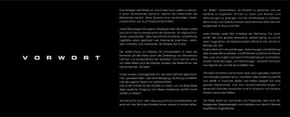 Vorwort: Das Anliegen des Malers ist, das Innere nach außen zu kehren, in einer vermittelnden Sprache, welche die Innerlichkeit des Betrachters berührt. Seine Sprache sind Landschaften, NaturIandschaften wie auch Körperlandschaften.

Jedes Bild spiegelt die eigene Vergänglichkeit des Malers. Dabei benutzt er die Formensprache der Elemente, um eigene Emotionen auszudrücken, Tiefe menschliche Emotionen, authentische Urgefühle wirken gleichsam wie Urelemente zusammen, verändern, wandeln und unterwerfen die Materie der Erosion.

Die Verflechtung von Materie mit Immateriellem im Spiel der Elernente will der Maler durch die Darstellung von Momentauf nahmen von Landschaftsformen festhalten. Doch bannen will er auf diese Weise nicht die Materie, sondern das Wesentliche, das Überdauernde, die Seele.

Dabei werden Glücksgefühle frei, die einer Katharsis glelchkommen, gewissermaßen also einer Reinigung, Läuterung und Befreiung der eigenen Seele von Leidenschaften.
Dies ist der Antrieb für den Künstler zu malen, um auf diese Weise diese seelische Erregung und dieses befreiende Gefühl immer wieder zu erleben.

Auf der Suche nach dem Ursprung und nach Unverfälschtem versenkt sich der Blick des Künstlers immer wieder in Landschaften, um 'Bilder' aufzunehmen, um Klarheit zu gewinnen und um Gefühle zu begreifen, Knoten zu lösen und Mauern und Verkrustungen zu sprengen und die Künstlerseele zu befreien.
Wenn Innere und äußere Grenzen verschwimmen fühlt man sich aufgehoben in Raum und Zeit.

Jede Materie, jedes Sein unterliegt der Wandlung. Die Landschaft, die man gerade betrachtet, existiert genau so nur für einen Augenblick. Die Bedeutsamkeit offenbart sich oft erst im Wandel der Zeit.
Erosion Iässt nach Umwandlungen, Verformungen und Zerstörung alles Unwesentliche abfallen, schafft Klarheit und Raum für Neues. Alles, was uns umgibt und berührt hinterlässt Spuren und Narben, bewirkt Veränderungen und Wandlungen, verwischt Konturen und trägt sie ab und Iöst sie schließlich auf.

Oft treten Kontraste und Konturen aber auch geradezu markant und bisweilen grotesk hervor, nachdem alles andere zurücktritt und abfällt. In manchen Bildern des Malers spiegelt sich eine gewisse Melancholie. Das sind Landschaftsstimmungen, in denen sich Konturen verwischen und in schweren und dunklen Farben ineinander fließen.

Der Maler bleibt ein Suchender und Fragender, aber auch ein Spiegelnder (Seelenspiegler) und Abbildner von stets im Wandel begriffenen Augenblicken.